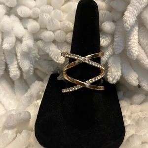 NEW I AM Gold Tone Ring Size M (8)